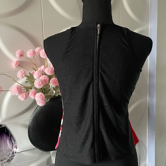 Bebe Women's Abstract Leopard Print Colorful Tank Top Size Small - Picture 5 of 8